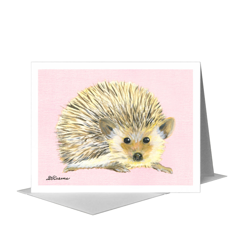 Roundy Hedgehog, Greeting Card (#8417K) A2 Card Front, www.printedcanvas.com