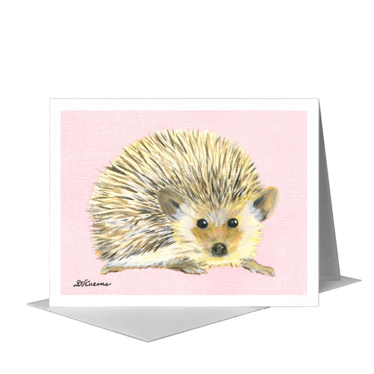 Roundy Hedgehog, Greeting Card (#8417K) A2 Card Front, www.printedcanvas.com
