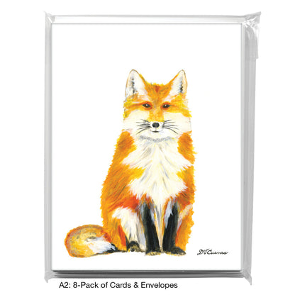 Plush Fox, Greeting Card (8419), A2 8-Pack, printedcanvas.com