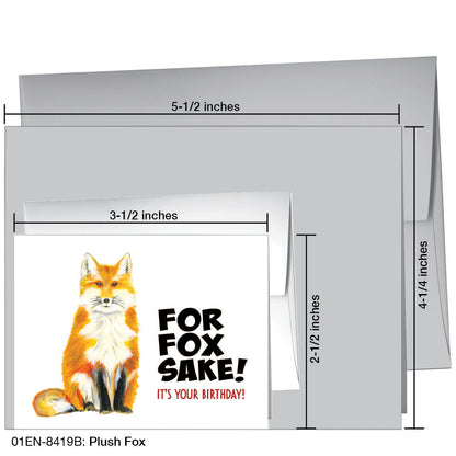 Plush Fox, Greeting Card (8419B), Enclosure, printedcanvas.com
