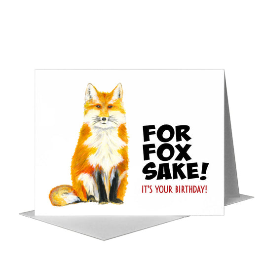 Plush Fox, Greeting Card (#8419B) A2 Card Front, www.printedcanvas.com