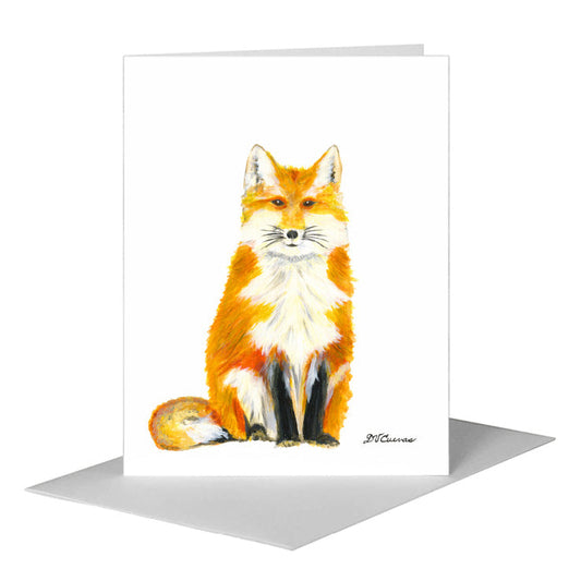Plush Fox, Greeting Card (#8419C) A2 Card Front, www.printedcanvas.com