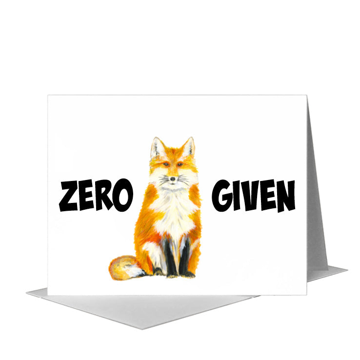 Plush Fox, Greeting Card (#8419F) A2 Card Front, www.printedcanvas.com