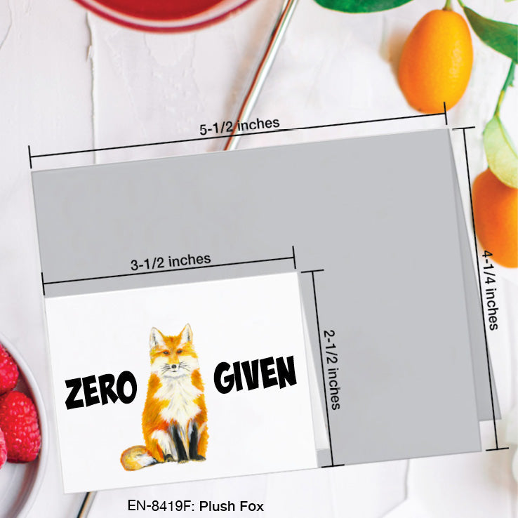 Plush Fox, Greeting Card (8419F), Enclosure, www.printedcanvas.com