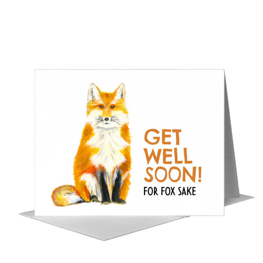 Plush Fox, Greeting Card (#8419N) A2 Card Front, www.printedcanvas.com
