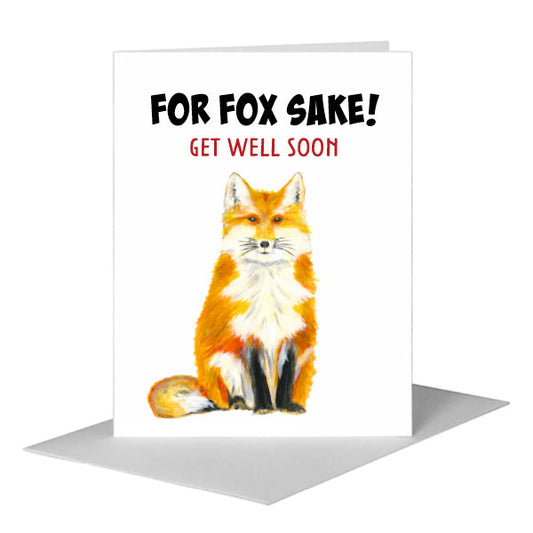 Plush Fox, Greeting Card (#8419NB) A2 Card Front, www.printedcanvas.com