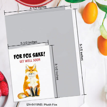 Plush Fox, Greeting Card (8419NB), Enclosure, www.printedcanvas.com