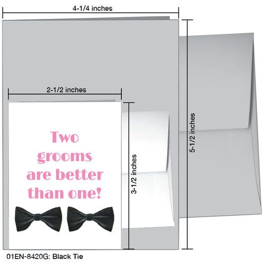 Black Tie, Greeting Card (#8420G), A2 Card Front, www.printedcanvas.com
