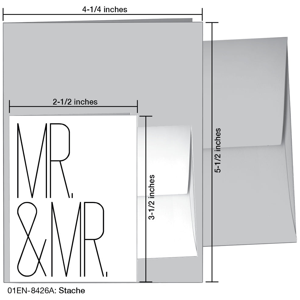 Stache, Greeting Card (8426A), Enclosure, printedcanvas.com