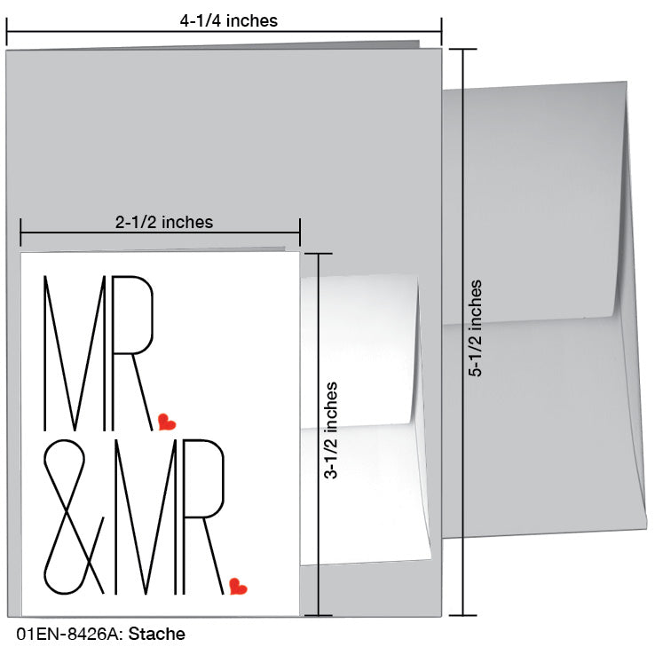 Stache, Greeting Card (8426A), Enclosure, www.printedcanvas.com