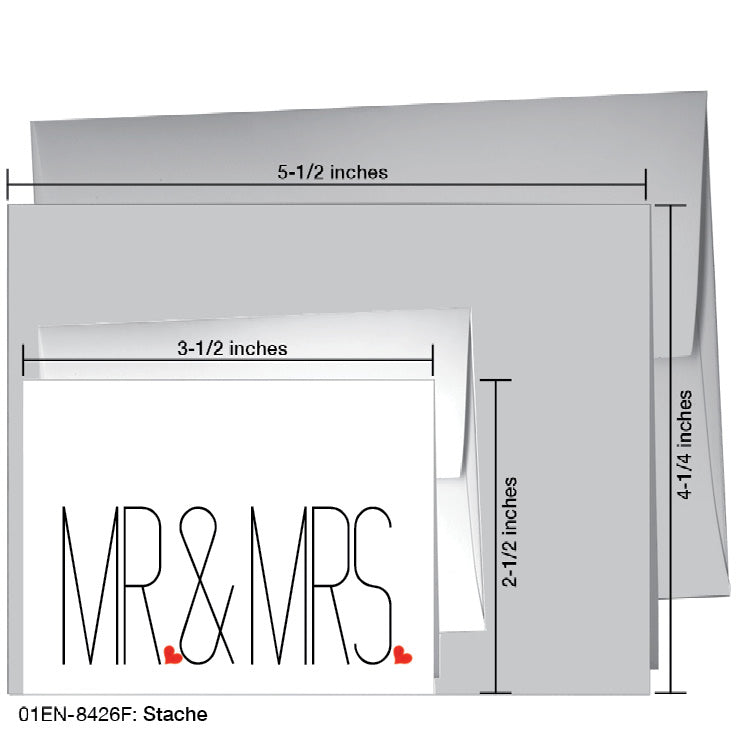 Stache, Greeting Card (8426F), Enclosure, www.printedcanvas.com