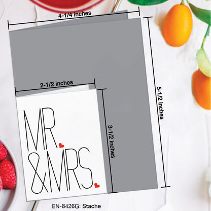Stache, Greeting Card (8426G), Enclosure, www.printedcanvas.com