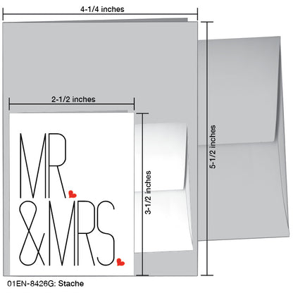 Stache, Greeting Card (8426G), Enclosure Card, printedcanvas.com