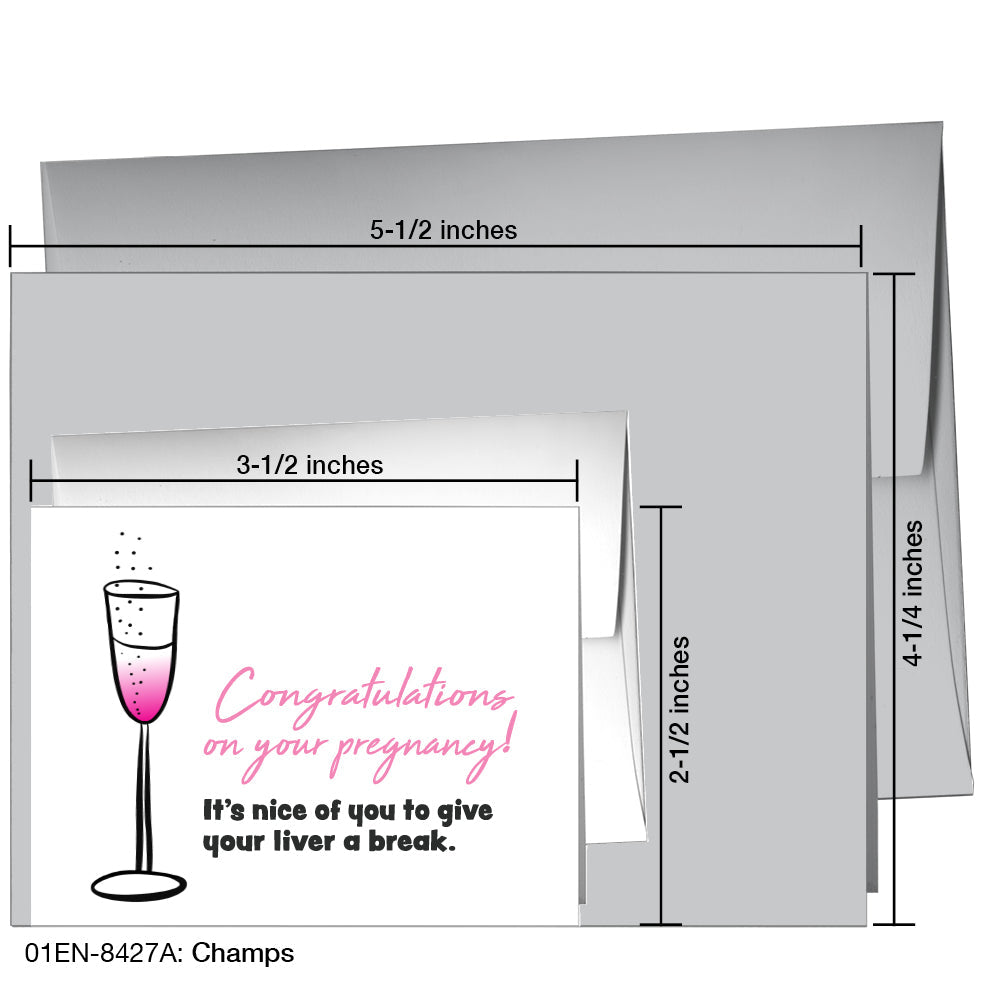Champs, Greeting Card (8427A), Enclosure, printedcanvas.com