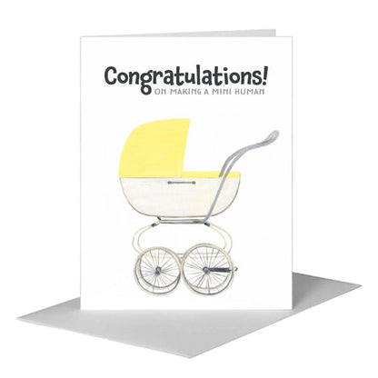 Stroller, Greeting Card (#8431AB) A2 Card Front, www.printedcanvas.com
