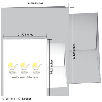 Stroller, Greeting Card (8431AC), Enclosure, www.printedcanvas.com