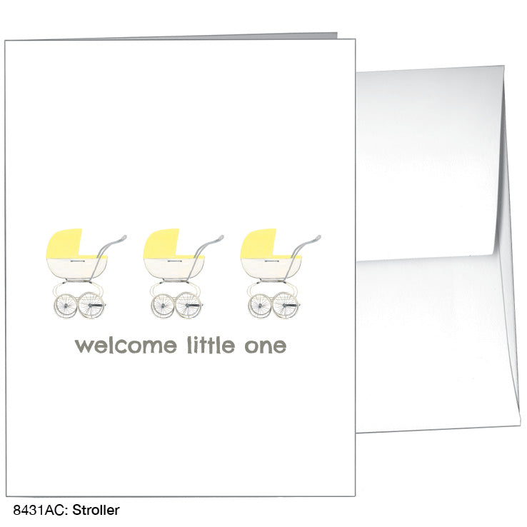 Stroller, Greeting Card (8431AC), A2 Card, www.printedcanvas.com