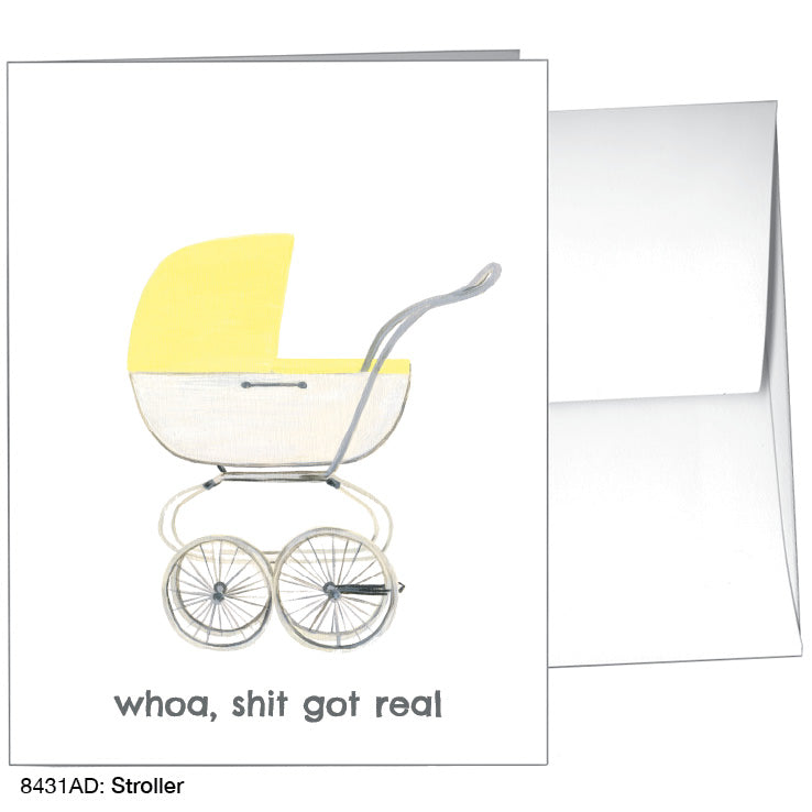 Stroller, Greeting Card (8431AD), A2 Card, www.printedcanvas.com