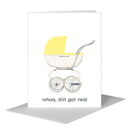 Stroller, Greeting Card (#8431AD) A2 Card Front, www.printedcanvas.com