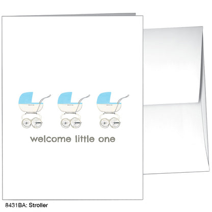 Stroller, Greeting Card (#8431BA), A2 Card Front, www.printedcanvas.com