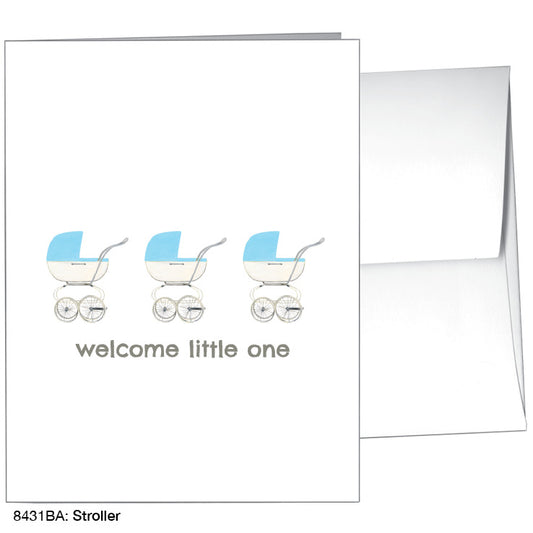 Stroller, Greeting Card (#8431BA), A2 Card Front, www.printedcanvas.com
