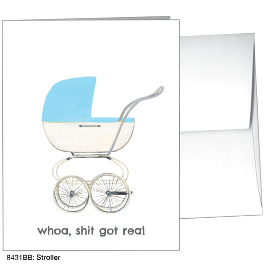 Stroller, Greeting Card (8431BB), A2 Card Front, www.printedcanvas.com