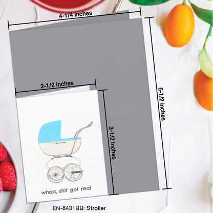 Stroller, Greeting Card (8431BB), Enclosure, www.printedcanvas.com