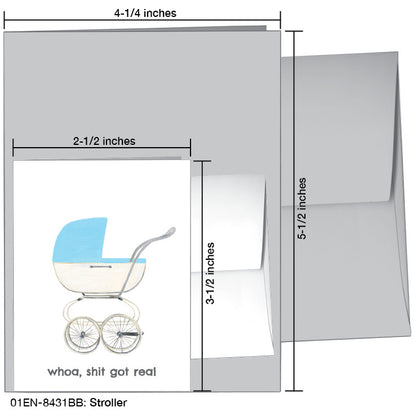 Stroller, Greeting Card (8431BB), Enclosure Card, www.printedcanvas.com