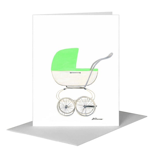 Stroller, Greeting Card (#8431C) A2 Card Front, www.printedcanvas.com