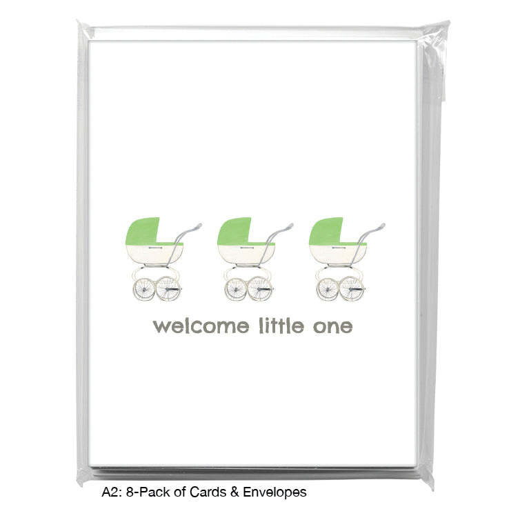 Stroller, Greeting Card (#8431CA)