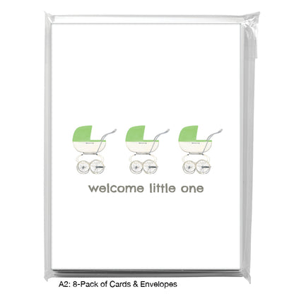 Stroller, Greeting Card (#8431CA)
