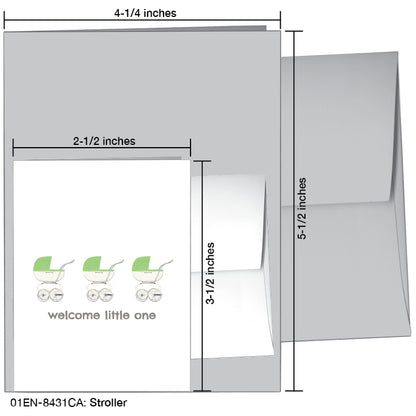 Stroller, Greeting Card (#8431CA)