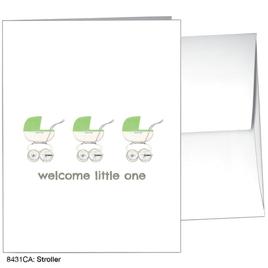 Stroller, Greeting Card (#8431CA), A2 Card Front, www.printedcanvas.com