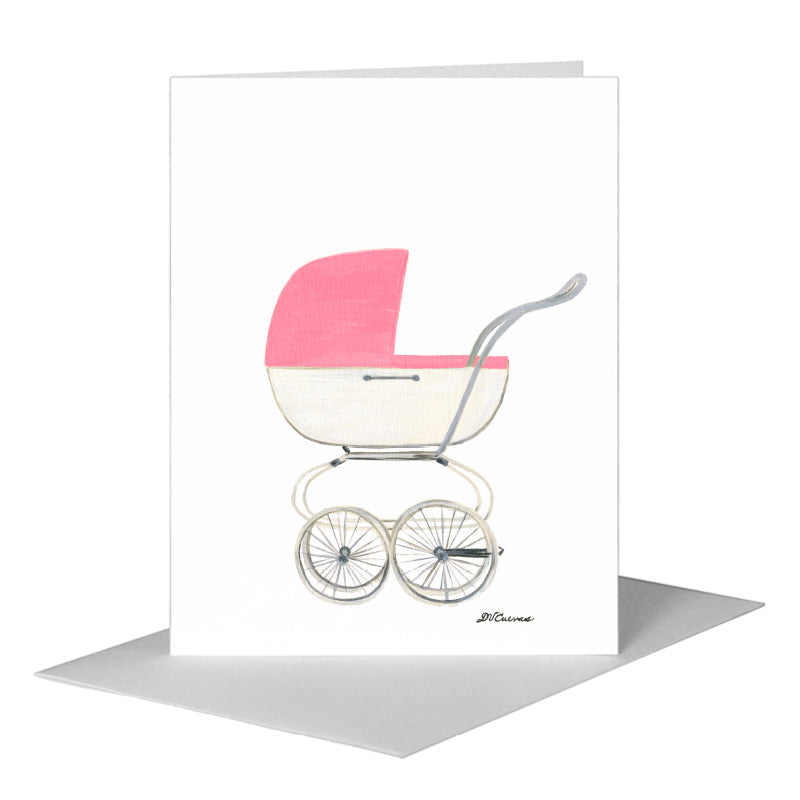 Stroller, Greeting Card (#8431D), A2 Card Front, www.printedcanvas.com