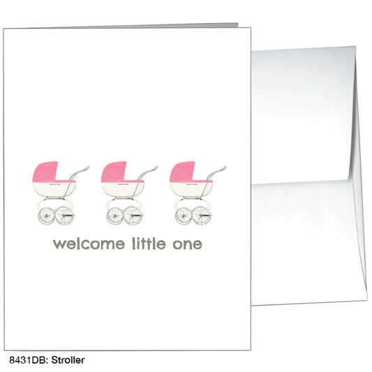 Stroller, Greeting Card (#8431DB), A2 Card Front, www.printedcanvas.com