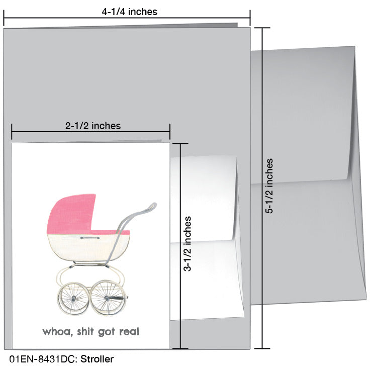 Stroller, Greeting Card (8431DC), Enclosure, www.printedcanvas.com