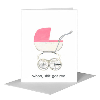 Stroller, Greeting Card (#8431DC), A2 Card Front, www.printedcanvas.com