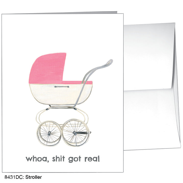 Stroller, Greeting Card (8431DC), A2 Card, www.printedcanvas.com
