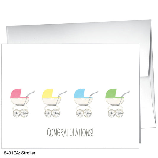 Stroller, Greeting Card (8431EA), A2 Card Front, www.printedcanvas.com