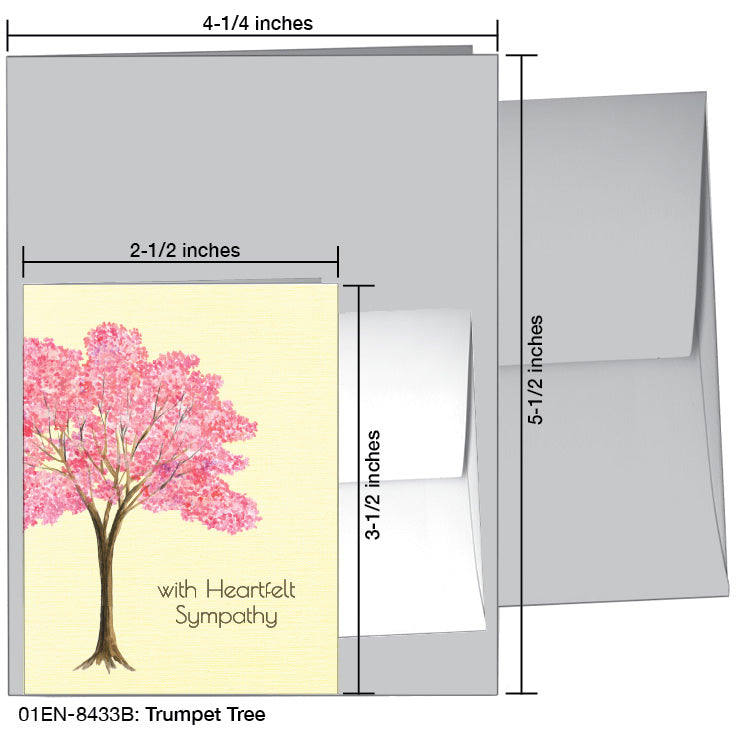 Trumpet Tree, Greeting Card (8433B), Enclosure Card, www.printedcanvas.com