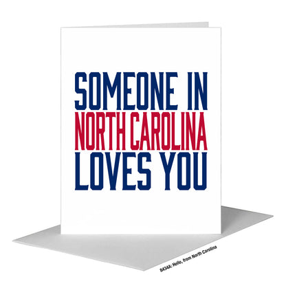 Hello, from North Carolina, Greeting Card (#8434A), A2 Card Front, www.printedcanvas.com