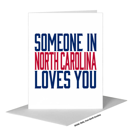 Hello, from North Carolina, Greeting Card (#8434A)