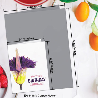 Corpse Flower, Greeting Card (8435A), Enclosure, www.printedcanvas.com