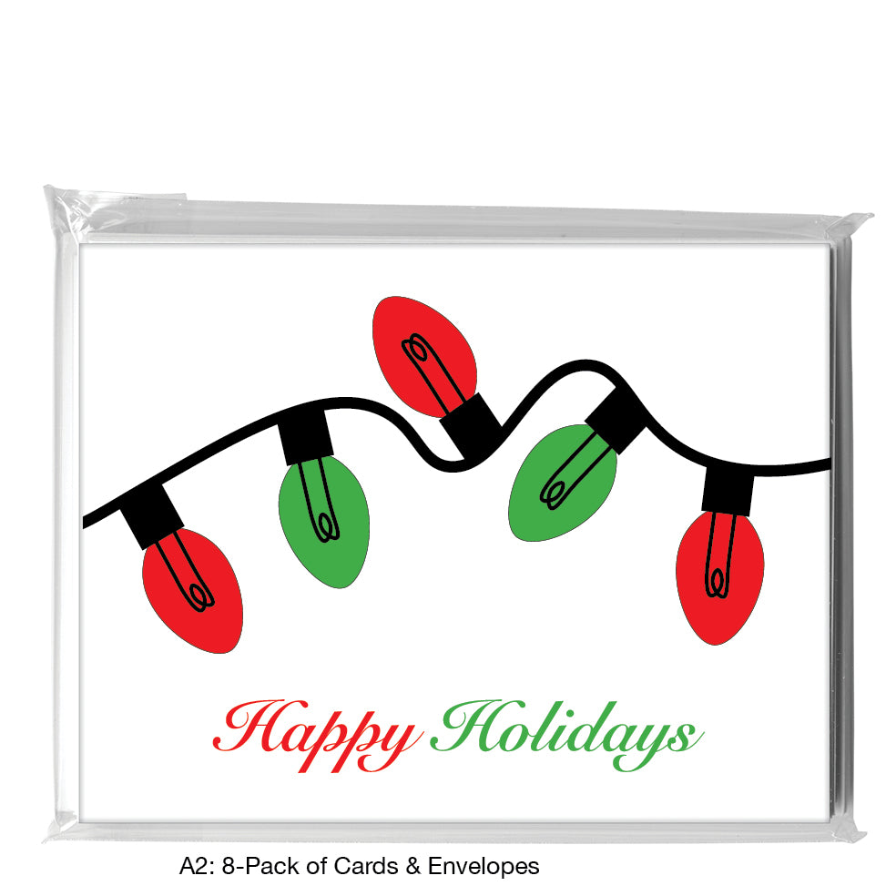 Twinkling Lights, Greeting Card (8436A), A2 8-Pack, printedcanvas.com
