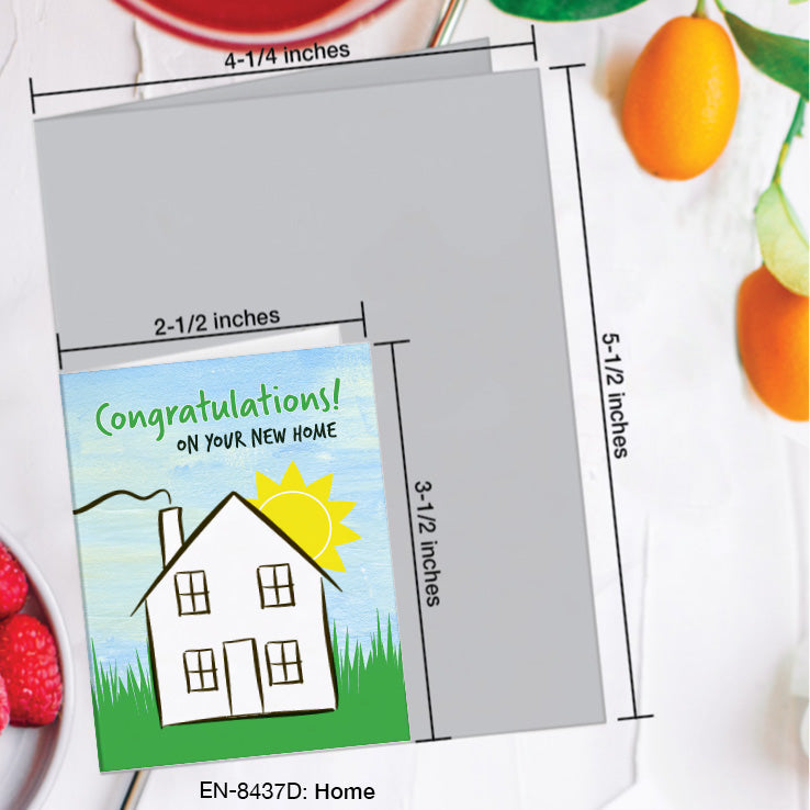 Home, Greeting Card (8437D), Enclosure, www.printedcanvas.com