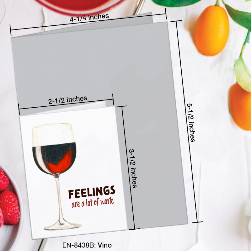 Vino, Greeting Card (8438B), Enclosure, www.printedcanvas.com