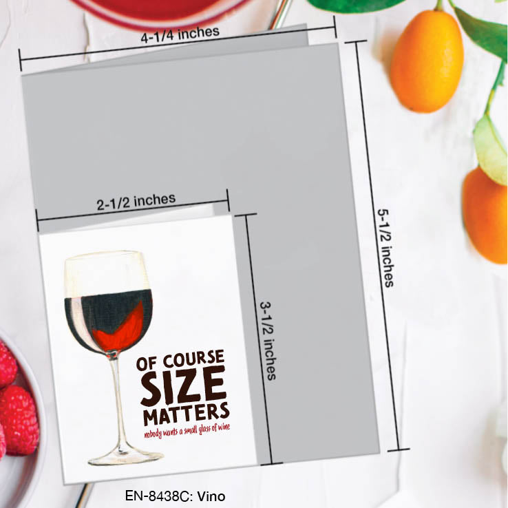 Vino, Greeting Card (#8438C), Enclosure, www.printedcanvas.com