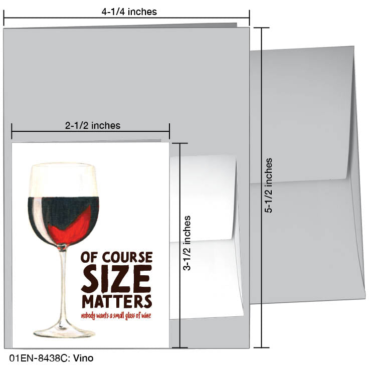 Vino, Greeting Card (#8438C), Enclosure, www.printedcanvas.com