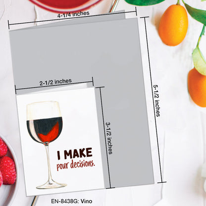Vino, Greeting Card (8438G), Enclosure, www.printedcanvas.com