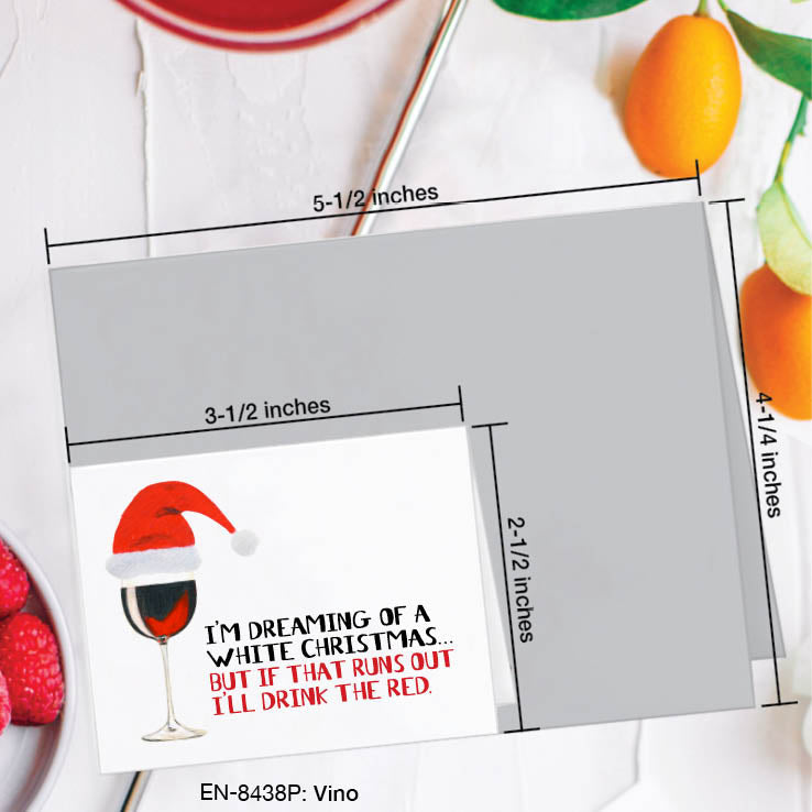 Vino, Greeting Card (8438P), Enclosure Card, www.printedcanvas.com